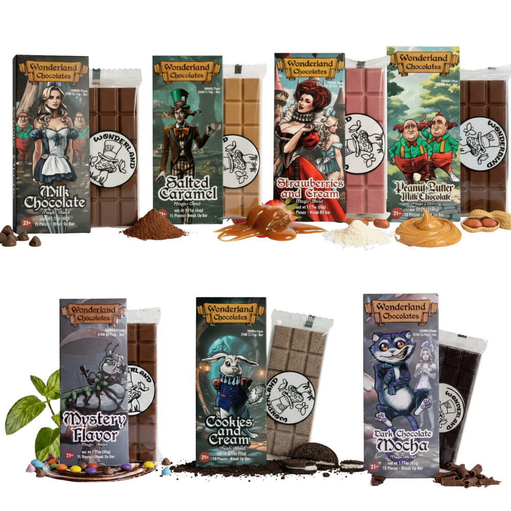 wonderland mushroom chocolates- 7 satisfying flavours