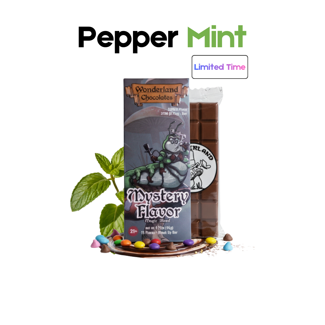 Wonderland mushroom chocolate bar